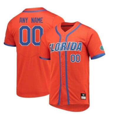 Custom Florida Gators Jersey Name and Number Baseball College Orange