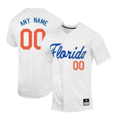 Custom Florida Gators Jersey Name and Number Baseball NCAA College White