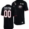 Custom Georgia Bulldogs Jersey Name and Number Baseball NCAA College 2022 National Champions Black