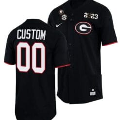 Custom Georgia Bulldogs Jersey Name and Number Baseball NCAA College 2022 National Champions Black