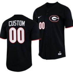 Custom Georgia Bulldogs Jersey Name and Number Baseball NCAA College Black