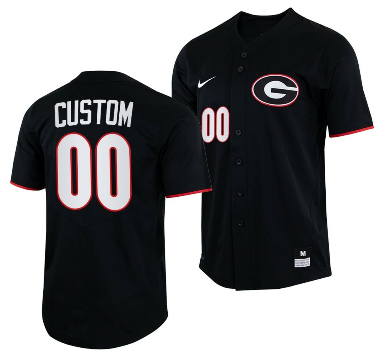 Custom Georgia Bulldogs Jersey Name and Number Baseball NCAA College Black