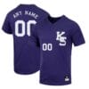 Custom Kansas State Wildcats Jersey Name and Number Baseball NCAA College Purple