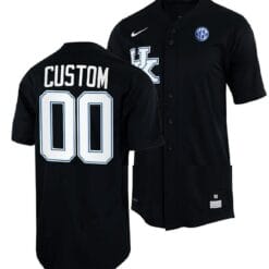 Custom Kentucky Wildcats Jersey Name and Number Baseball NCAA College Black