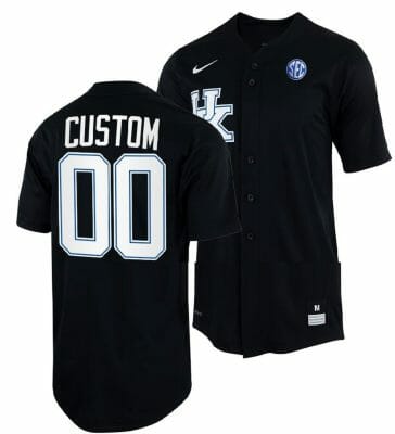 Custom Kentucky Wildcats Jersey Name and Number Baseball NCAA College Black