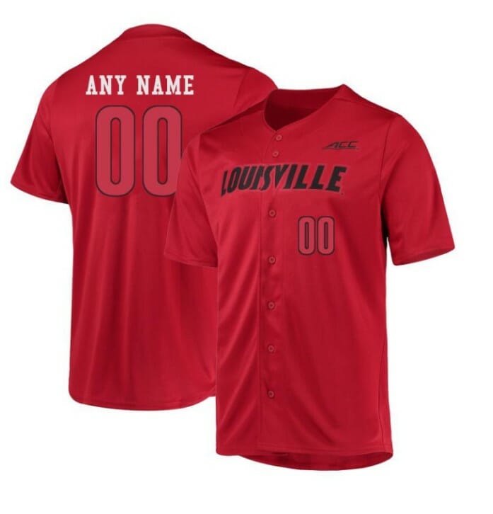 Custom Louisville Cardinals Jersey Name and Number Baseball College Red ACC