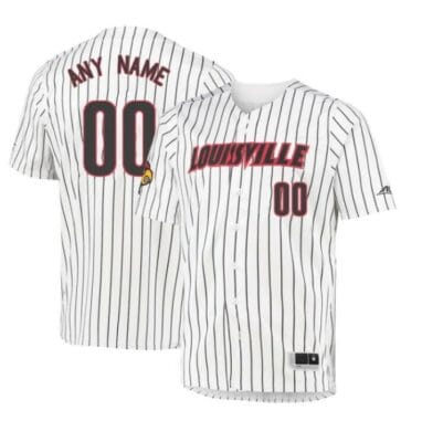 Custom Louisville Cardinals Jersey Name and Number Baseball College White