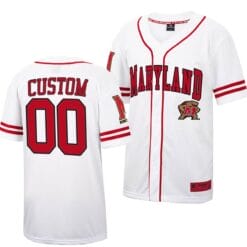 Custom Maryland Terrapins Jersey Name and Number Baseball NCAA College Retro White