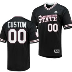 Custom Mississippi State Jersey Name and Number Baseball NCAA College Black