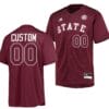 Custom Mississippi State Jersey Name and Number Baseball NCAA College Maroon