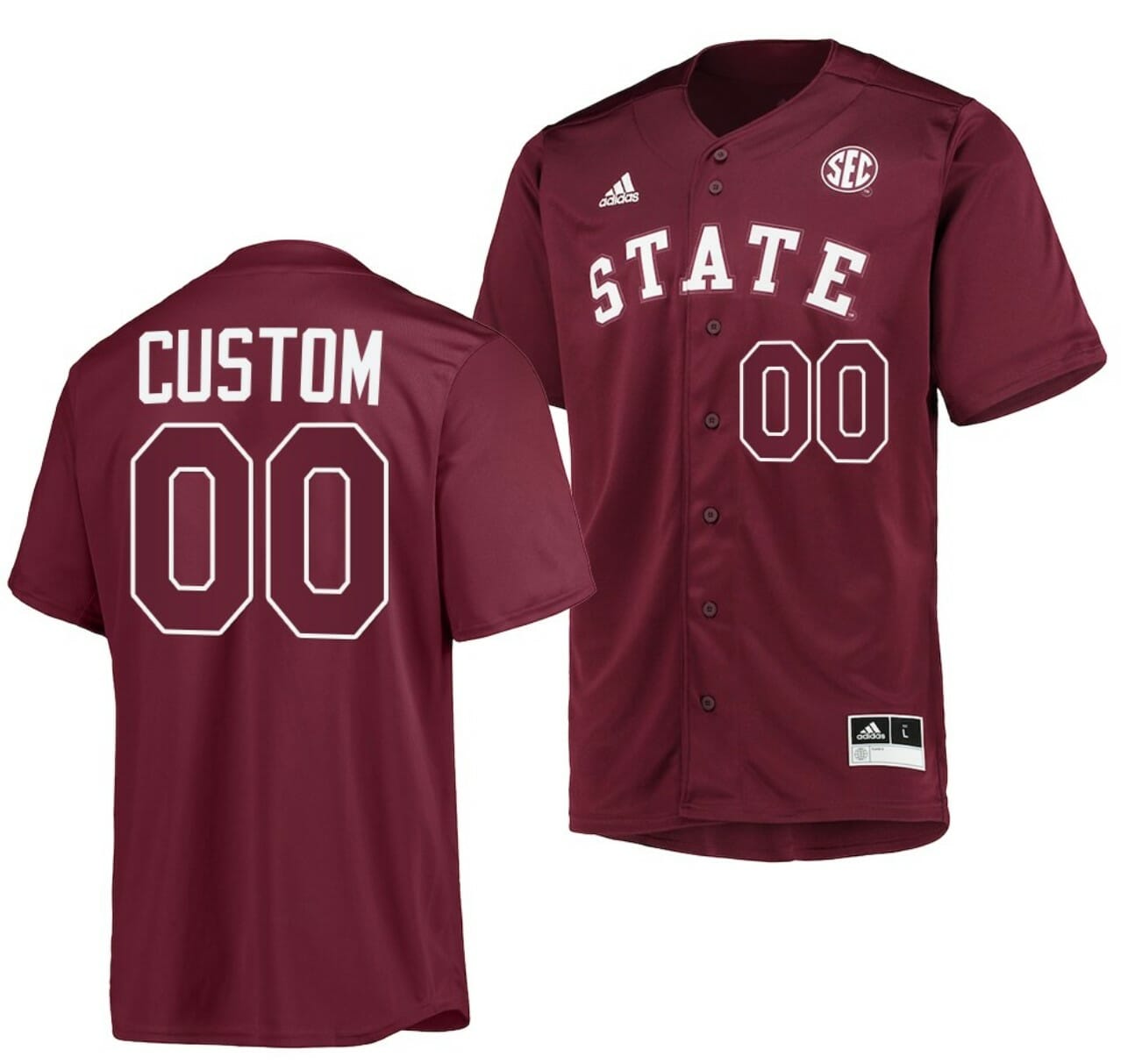 Custom Mississippi State Jersey Name and Number Baseball NCAA College Maroon