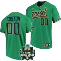 Custom Notre Dame Jersey Name and Number Baseball NCAA 2022 College World Series Green