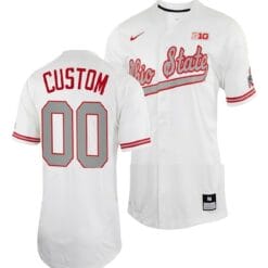 Custom Ohio State Jersey Name and Number Baseball NCAA College White