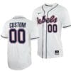 Custom Ole Miss Rebels Jersey Name and Number Baseball NCAA College White
