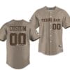 Custom Texas Aggies Baseball Jersey Name and Number NCAA College Khaki Alternate Corps of Cadets