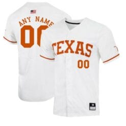 Custom Texas Longhorns Baseball Jersey Name and Number NCAA College White