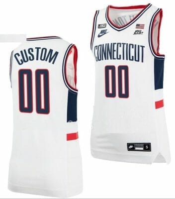 Custom UConn Huskies Jersey College Basketball Alumni White