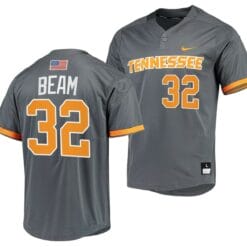Drew Beam Jersey Tennessee Volunteers College Baseball Grey #32