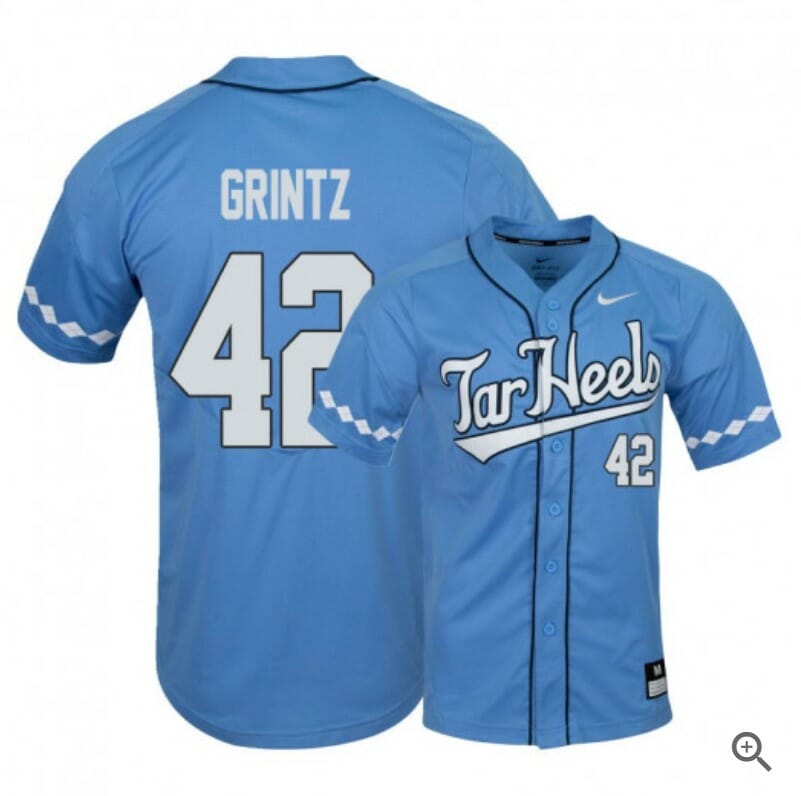 Eric Grintz Jersey North Carolina Tar Heels Baseball NCAA College Blue Elite Alumni #42