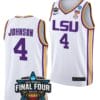 Flau'jae Johnson Jersey LSU Tigers College Basketball 2023 NCAA Final Four Garnet White #4
