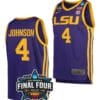 Flau'jae Johnson Jersey LSU Tigers College Basketball 2023 National Championship Bound Purple #4