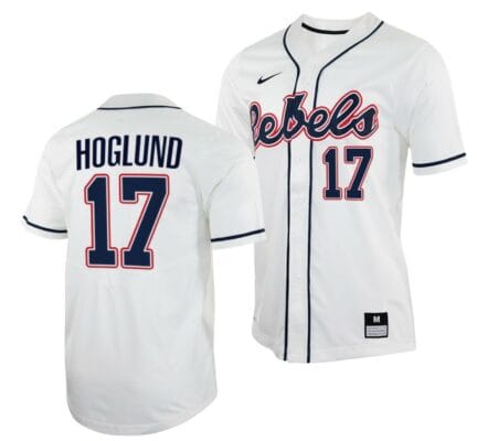 Gunnar Hoglund Jersey Ole Miss Rebels College Baseball White #17