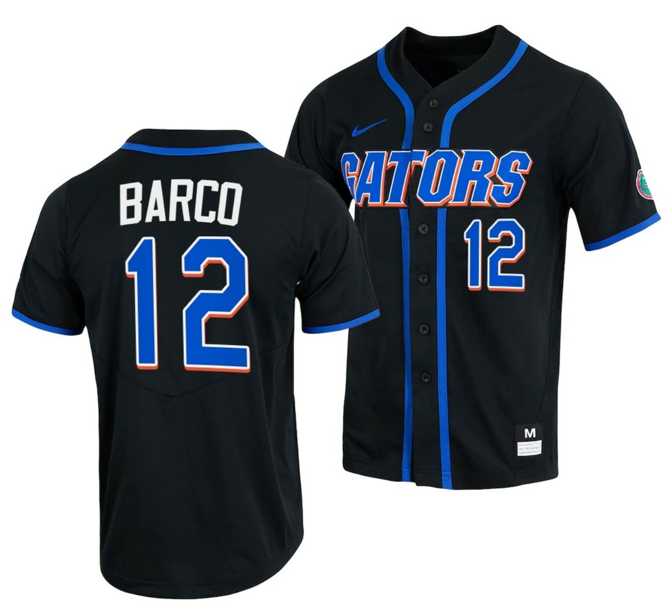 Hunter Barco Jersey Florida Gators Baseball NCAA College Full-Button Black #12