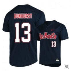 Hayden Dunhurst Jersey Ole Miss Rebels Baseball NCAA College Black Alumni #13