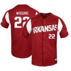 Jaxon Wiggins Jersey Arkansas Razorbacks Baseball NCAA College Cardinal Alumni #22