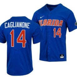 Jac Caglianone Jersey Florida Gators College Baseball Full-Button Royal #14