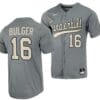 Jack Bulger Jersey Vanderbilt Commodores College Baseball Full-Button Grey #16