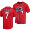 Jacob Gonzalez Jersey Ole Miss Rebels College Baseball Red #7