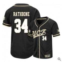 Jordan Rathbone Jersey UCF Knights Baseball NCAA College Black Alumni #34