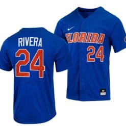 Josh Rivera Jersey Florida Gators Baseball NCAA College Royal Full-Button #24