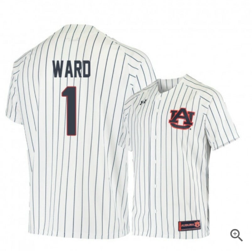 Judd Ward Jersey Auburn Tigers Baseball NCAA College White Blue Alumni #1