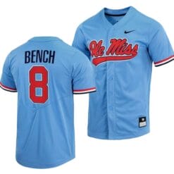 Justin Bench Jersey Ole Miss Rebels College Baseball Blue #8
