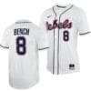 Justin Bench Jersey Ole Miss Rebels College Baseball White #8