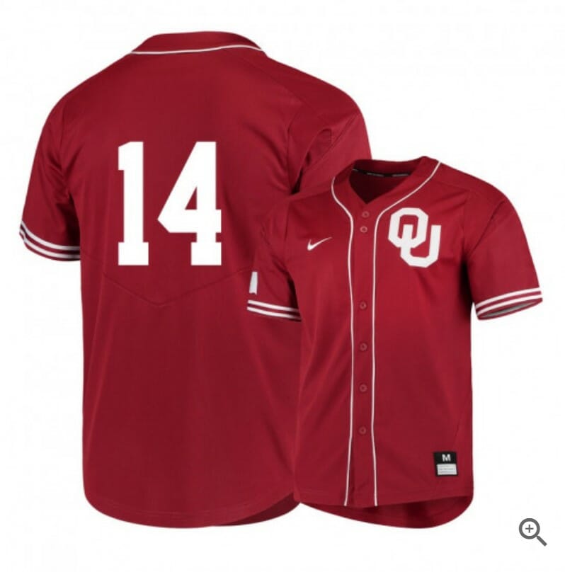 Justin Mitchell Jersey Oklahoma Sooners Baseball NCAA College Red Elite Alumni #14