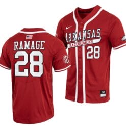 Kole Ramage Jersey Arkansas Razorbacks College Baseball Red College #28