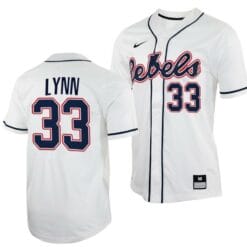 Lance Lynn Jersey Ole Miss Rebels College Baseball White #33