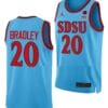Matt Bradley Jersey San Diego State Aztecs College Basketball Blue Alternate #20