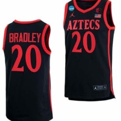Matt Bradley Jersey San Diego State Aztecs College Basketball 2023 NCAA March Madness Black #20