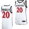 Matt Bradley Jersey San Diego State Aztecs College Basketball Home White #20