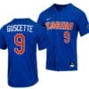 Mac Guscette Jersey Florida Gators College Baseball Full-Button Royal #9