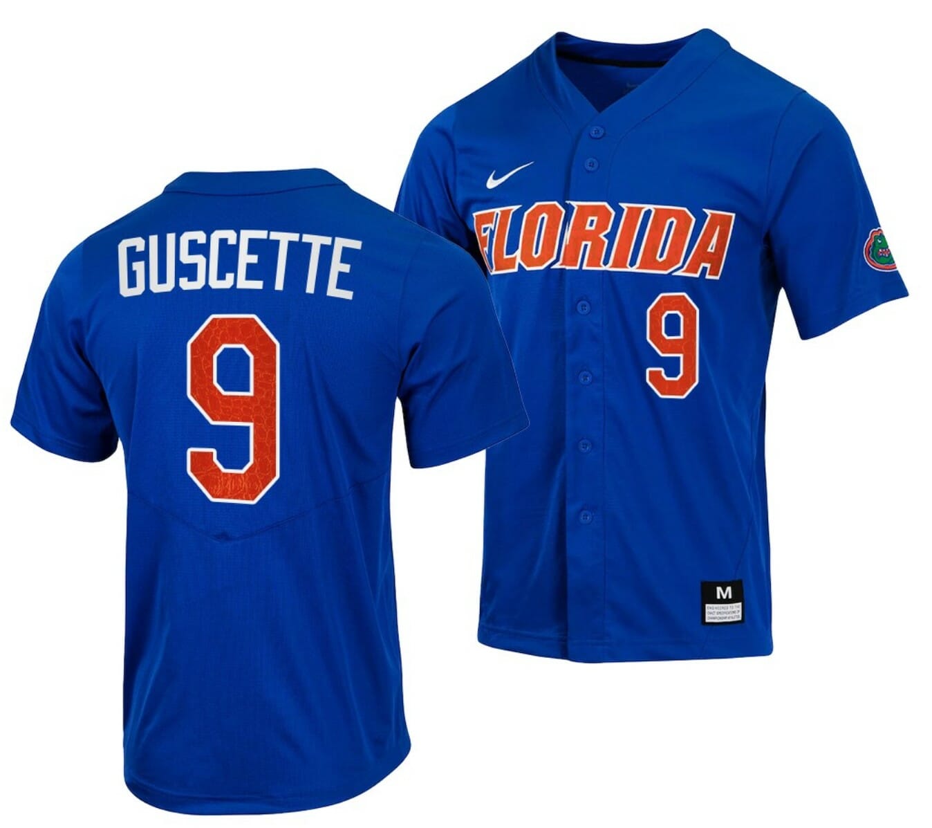 Mac Guscette Jersey Florida Gators College Baseball Full-Button Royal #9