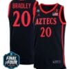 Matt Bradley Jersey San Diego State Aztecs College Basketball 2023 NCAA Final Four Black #20