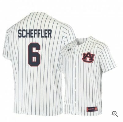 Matt Scheffler Jersey Auburn Tigers Baseball NCAA College White Blue Alumni #6