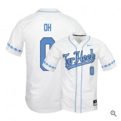 Michael Oh Jersey North Carolina Tar Heels Baseball NCAA College White Elite Alumni #0
