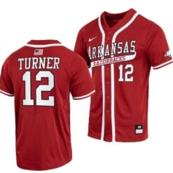 Michael Turner Jersey Arkansas Razorbacks College Baseball Throwback Cardinal #12