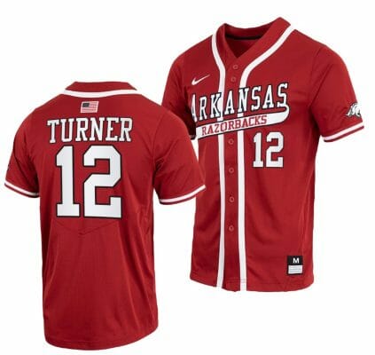 Michael Turner Jersey Arkansas Razorbacks College Baseball Throwback Cardinal #12